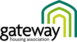 Gateway Housing Association logo with green and white design.