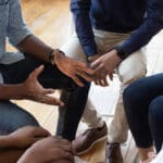 counselor speak at group counseling therapy session